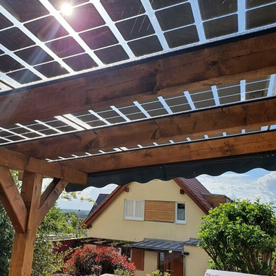 Sunroom photovoltaïque transparent fait sur commande de rendement élevé de piles solaires de catégorie du module A de Rixin BIPV