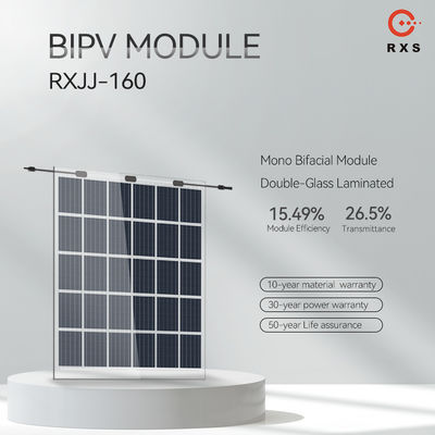 Panneaux solaires BIPV en verre de classe A 160W 200W 250W personnalisables transparents
