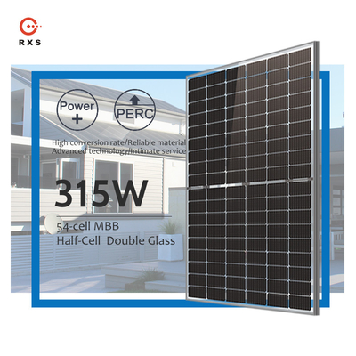 Demi panneaux solaires Perc Solar Panels mono Bifacial monocristallin de la coupe BIPV