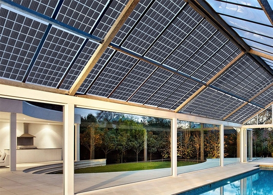 Panneau solaire Bifacial picovolte de module monocristallin transparent de Rixin pour le toit