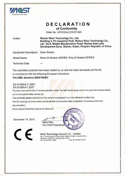 La Chine Wuhan Rixin Technology Co., Ltd. certifications